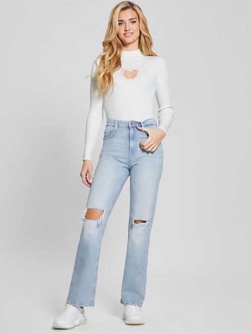 Guess Mia Cut-Out Bodysuit Wit | GUESS-SN27781