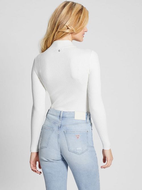 Guess Mia Cut-Out Bodysuit Wit | GUESS-SN27781