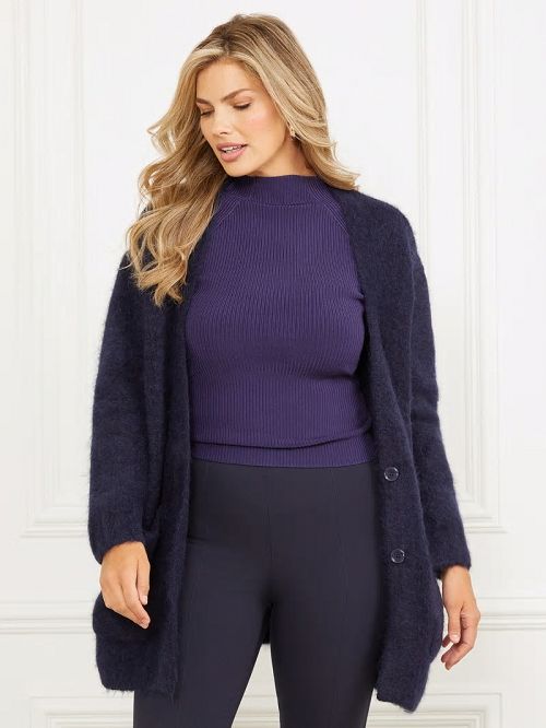 Guess Michaela Alpaca-Blend Cardigan Blauw | GUESS-SN27942