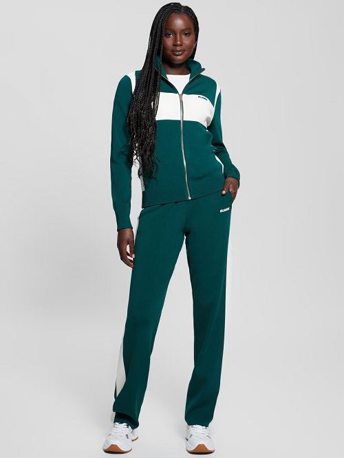 Guess Michela Stripe Sweater Pants Groen | GUESS-SN28475