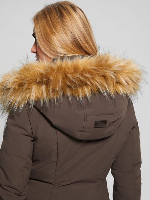 Guess Mid-Length Puffer Jacket Bruin | GUESS-SN28024