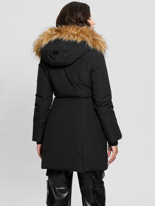 Guess Mid-Length Puffer Jacket Zwart | GUESS-SN28075