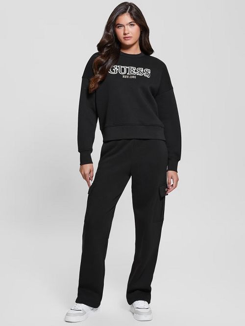 Guess Midge Signature Cargo Pants Zwart | GUESS-SN28468