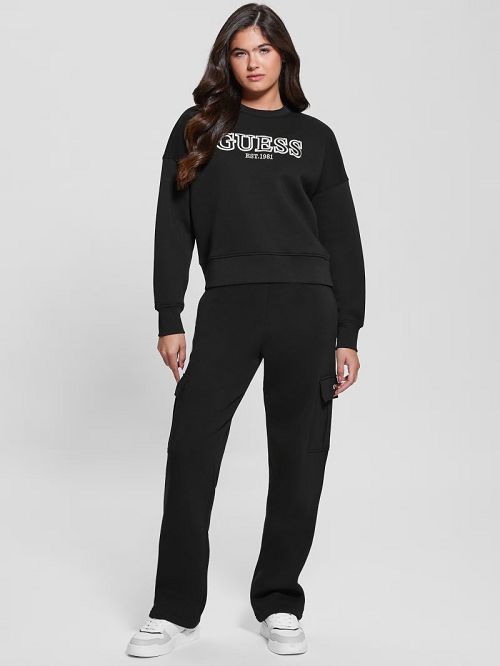 Guess Midge Signature Sweatshirt Zwart | GUESS-SN28411