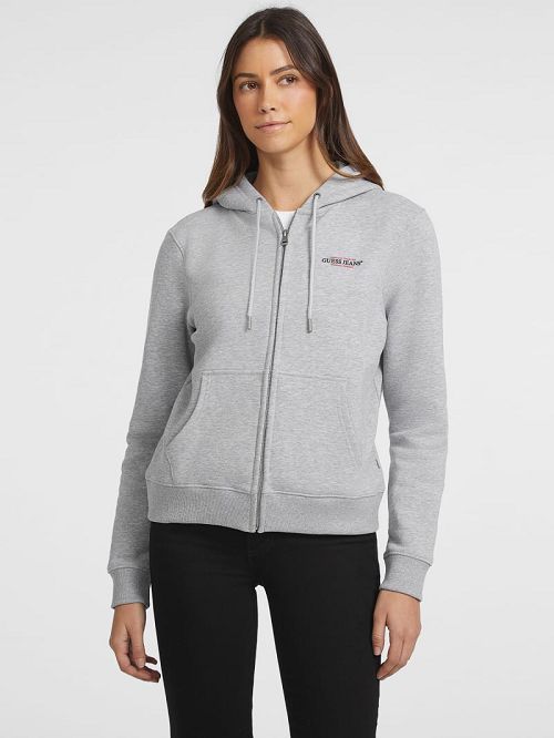 Guess Mini American Tradition Zip-Up Sweatshirt Grijs | GUESS-SN28355