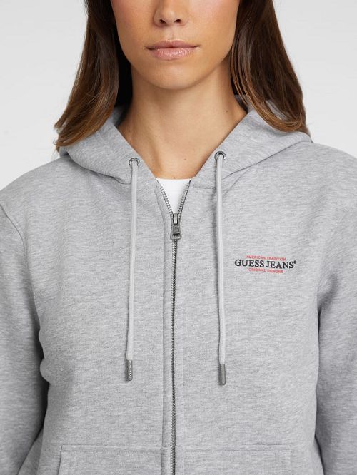 Guess Mini American Tradition Zip-Up Sweatshirt Grijs | GUESS-SN28355