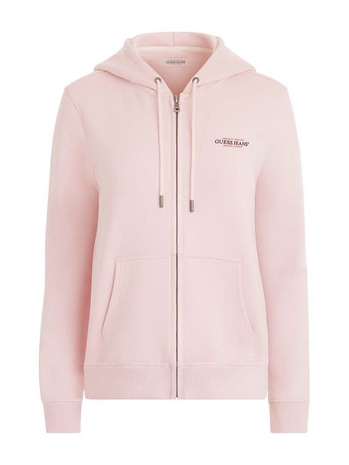 Guess Mini American Tradition Zip-Up Sweatshirt Roze | GUESS-SN28365