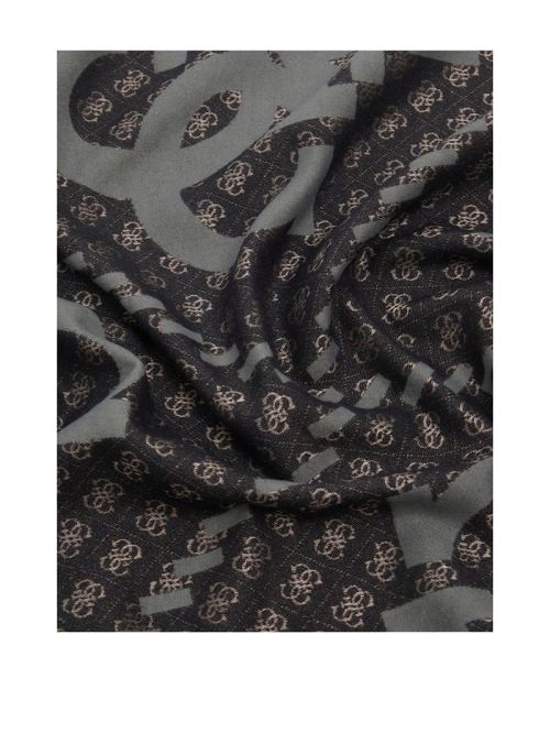 Guess Mito Quattro G Jacquard Scarf Zwart | GUESS-SN31854