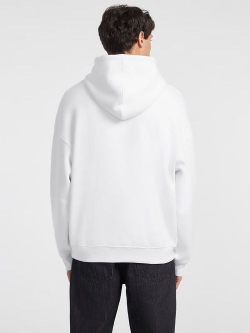 Guess Mixed Chest Logo Hoodie Wit | GUESS-SN30984