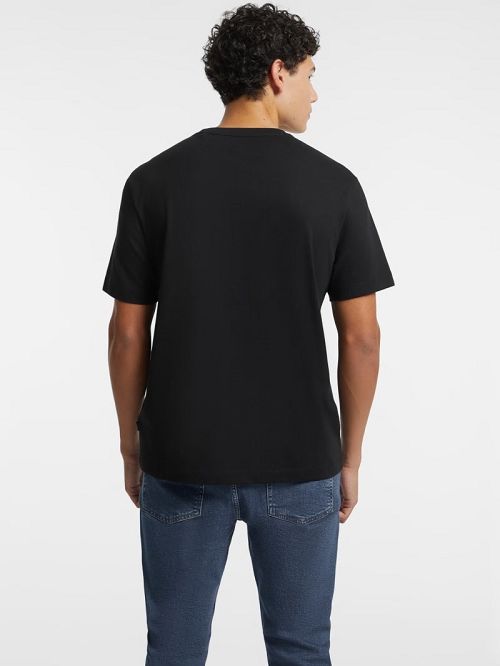 Guess Mixed Chest Logo Tee Zwart | GUESS-SN30600
