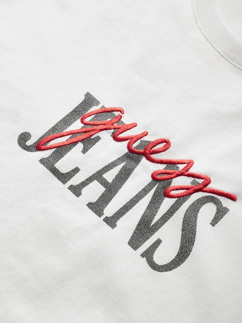 Guess Mixed Logo Tee Wit | GUESS-SN30492
