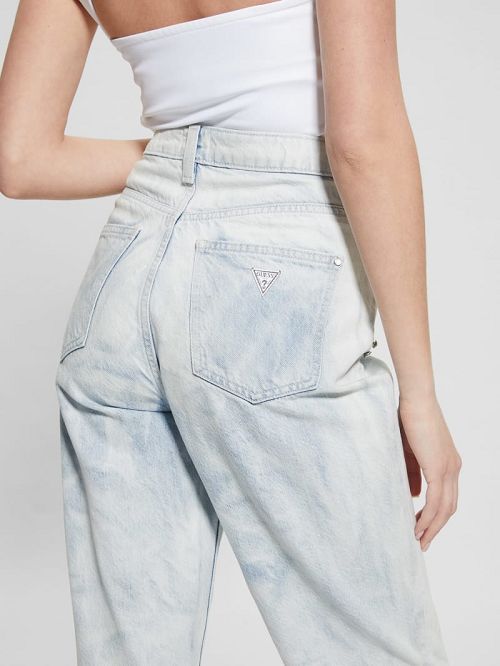 Guess Mom Rhinestone Jeans Blauw | GUESS-SN26608