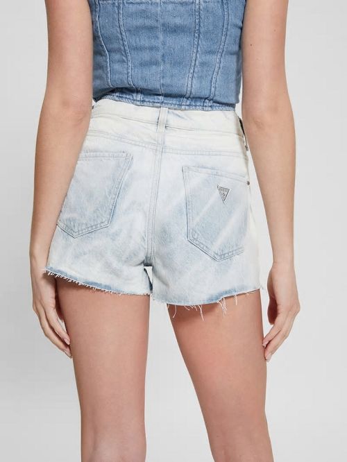 Guess Mom Rhinestone Shorts Blauw | GUESS-SN26516