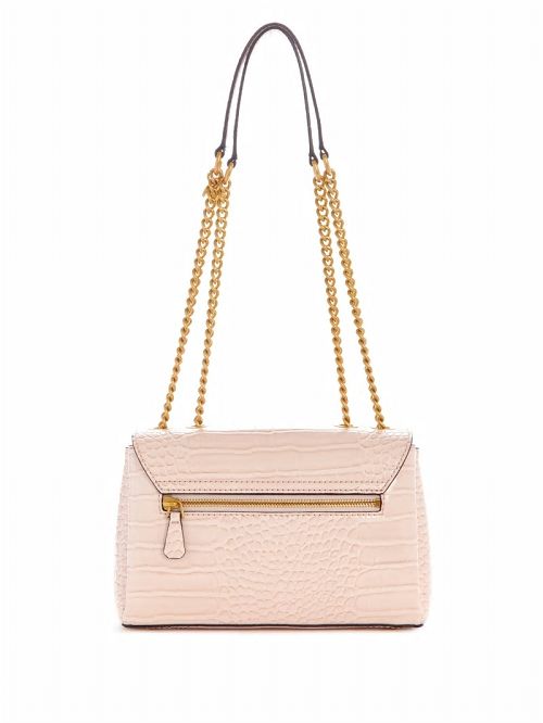 Guess Montreal Faux-Crocodile Convertible Crossbody Roze | GUESS-SN28804