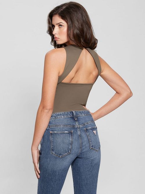 Guess Mora Cutout Tank Top Bruin | GUESS-SN27073