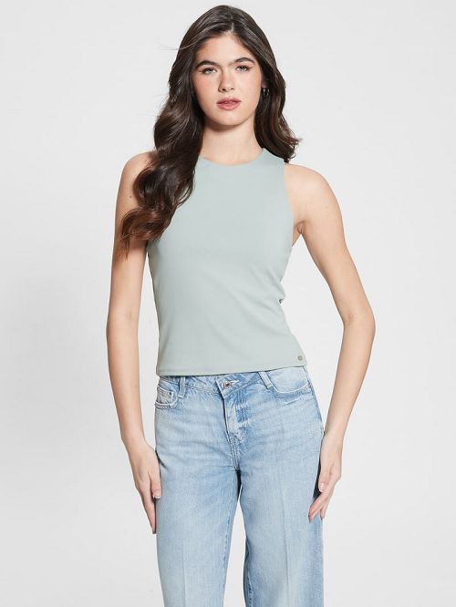 Guess Mora Cutout Tank Top Groen | GUESS-SN27592