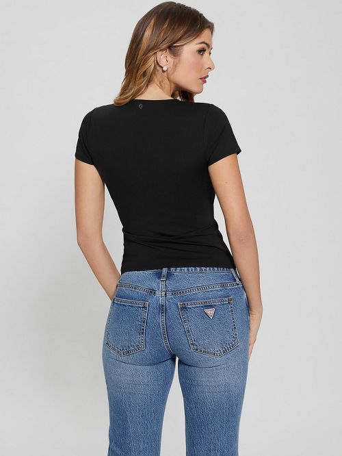 Guess Morgen Keyhole Top Zwart | GUESS-SN27543