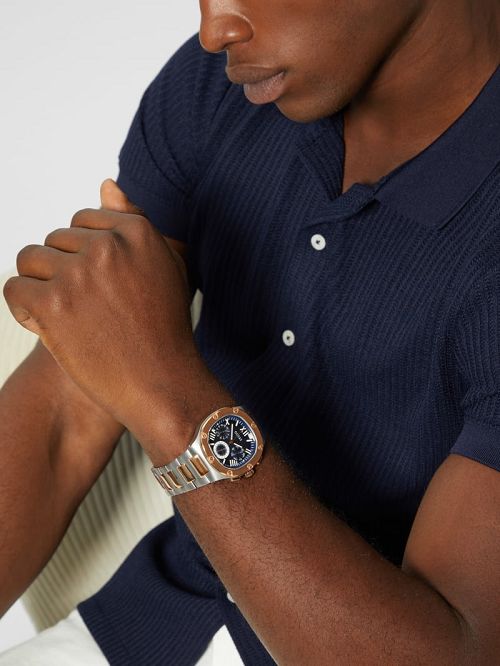 Guess Multi-Tone and Blue Multifunction Watch Zilver | GUESS-SN31607