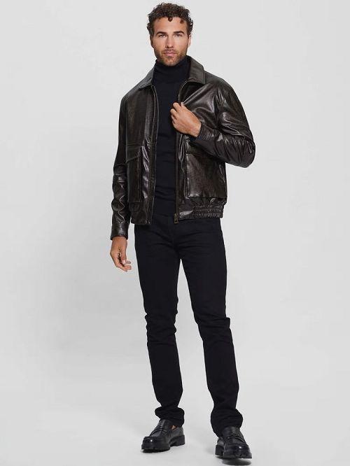 Guess Multipocketed Aviator Flight Jacket Bruin | GUESS-SN30877