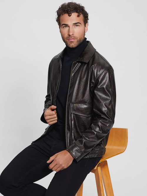 Guess Multipocketed Aviator Flight Jacket Bruin | GUESS-SN30877