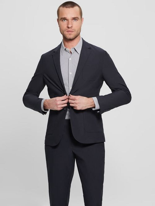 Guess Myron Tech-Stretch Blazer Blauw | GUESS-SN30732