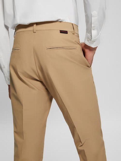 Guess Myron Tech-Stretch Dressy Pants Beige | GUESS-SN31404