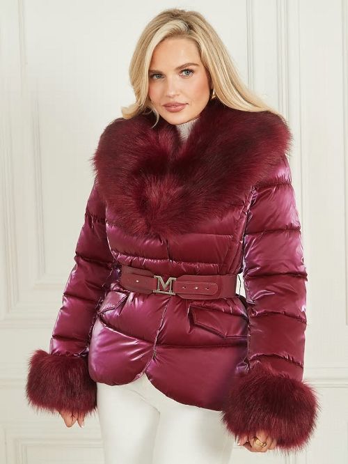 Guess Nausicaa Puffer Jacket Paars | GUESS-SN27877