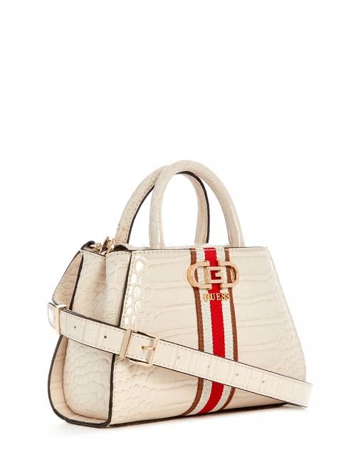 Guess Nelka Embossed Mini Satchel Wit | GUESS-SN29265