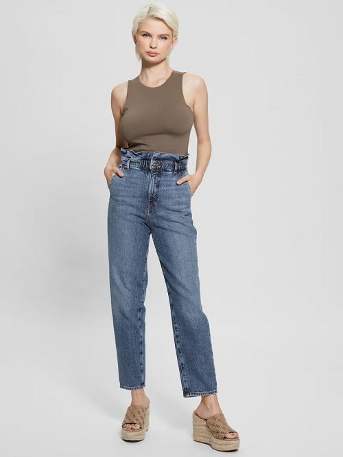 Guess Nelli Paperbag Jeans Blauw | GUESS-SN26499
