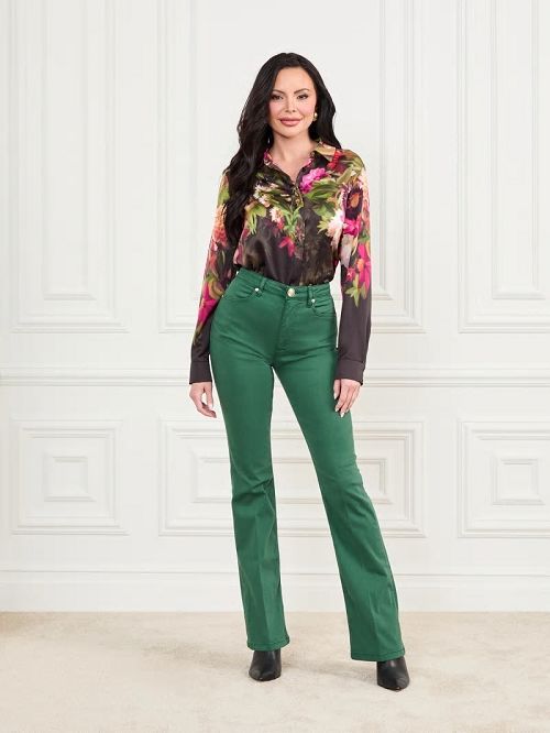 Guess New Kayla Denim Pant Groen | GUESS-SN28247