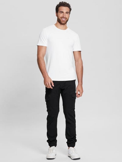 Guess New Kombat Tapered Twill Pants Zwart | GUESS-SN31391