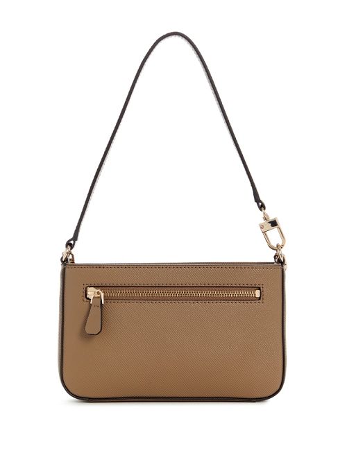 Guess Noelle Mini Top-Zip Shoulder Bag Bruin | GUESS-SN29173