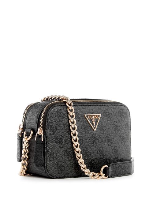 Guess Noelle Quatto G Camera Crossbody Zwart | GUESS-SN28962