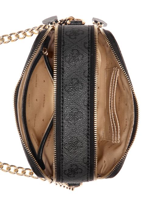 Guess Noelle Quatto G Camera Crossbody Zwart | GUESS-SN28962