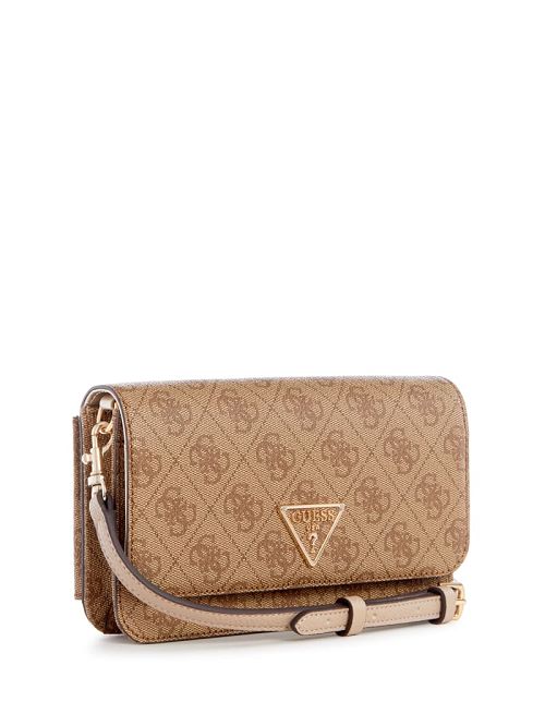 Guess Noelle Quattro G Crossbody Organizer Wallet Bruin | GUESS-SN29478