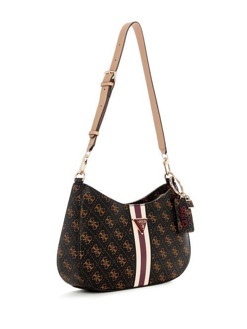 Guess Noelle Top-Zip Shoulder Bag Bruin | GUESS-SN29180
