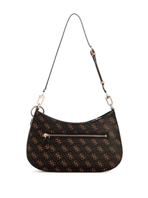 Guess Noelle Top-Zip Shoulder Bag Bruin | GUESS-SN29180