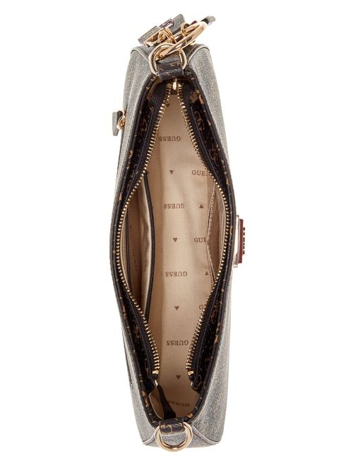 Guess Noelle Top-Zip Shoulder Bag Bruin | GUESS-SN29180