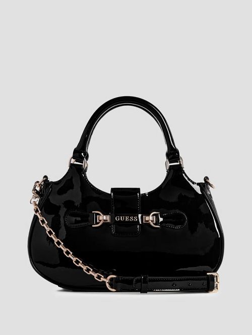 Guess Nolana Small Girlfriend Satchel Zwart | GUESS-SN28840