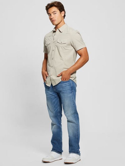 Guess Nottingham Western Shirt Beige | GUESS-SN31229
