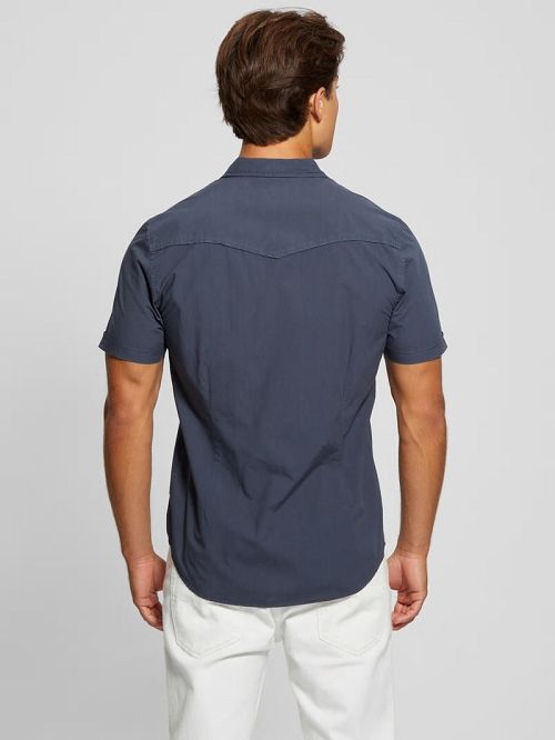 Guess Nottingham Western Shirt Blauw | GUESS-SN31226