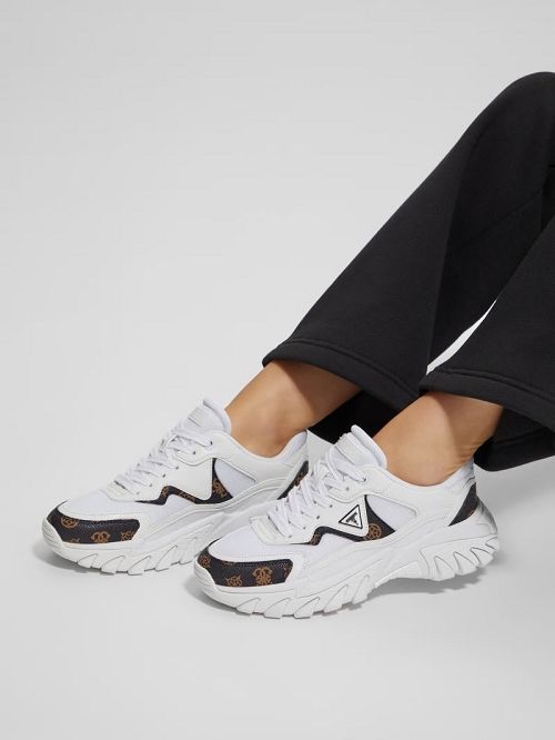 Guess Nowah Signature Joggers Zwart Wit | GUESS-SN29573