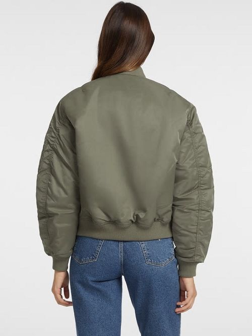 Guess Nylon Bomber Jacket Groen | GUESS-SN28026