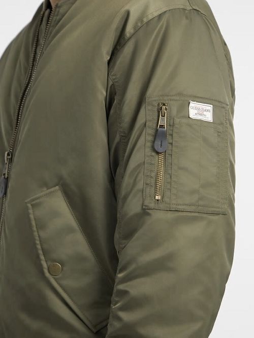 Guess Nylon Bomber Jacket Groen | GUESS-SN30759