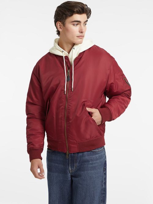 Guess Nylon Bomber Jacket Rood | GUESS-SN30822