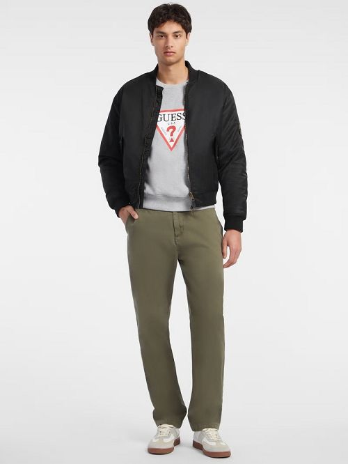 Guess Nylon Bomber Jacket Zwart | GUESS-SN30835