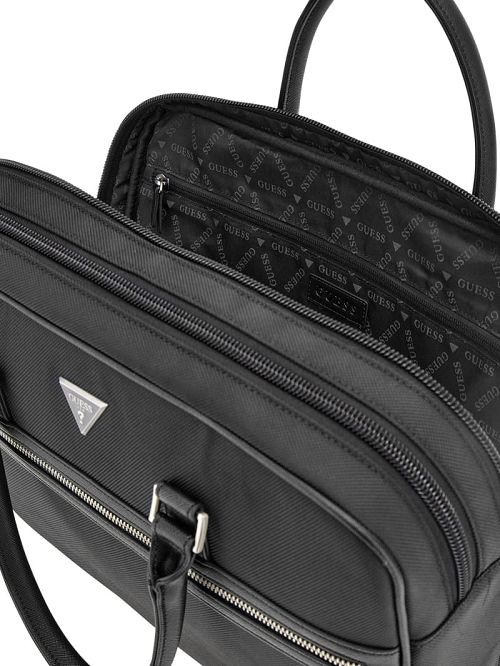 Guess Nylon Briefcase Zwart | GUESS-SN31700