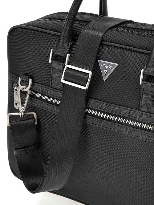 Guess Nylon Briefcase Zwart | GUESS-SN31700