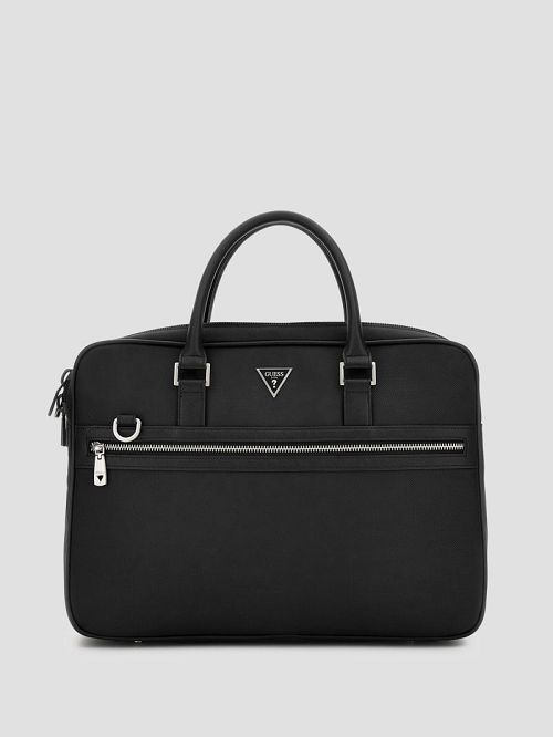 Guess Nylon Briefcase Zwart | GUESS-SN31700
