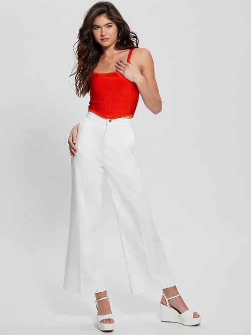 Guess Oasis Mirage Corset Crop Top Rood | GUESS-SN27236